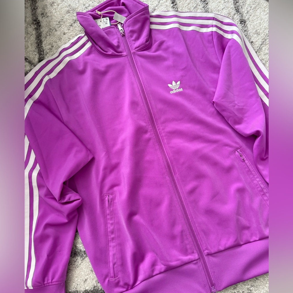 2pcs adidas Firebird Track Jacket and Wide leg Satin Pants Set - Picture 5 of 13